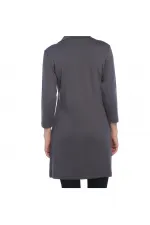 Uzun Ceket-Hırka - Gri