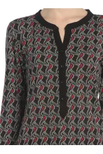 Trend baskılı Tshirt - Siyah