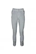 Payetli Pantolon - Gri