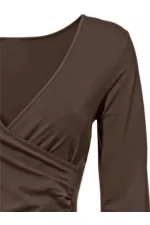 3/4 Sleeve T-Shirt - Brown