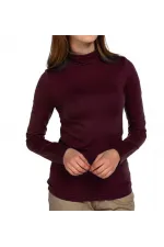 Turtleneck T-Shirt - Eggplant