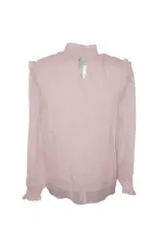 İpek Büzgülü Bluz - Pudra