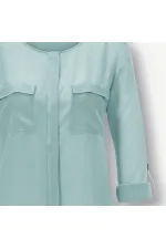 Chemise en pure soie - Vert menthe
