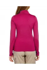Turtleneck T-Shirt - Fuchsia