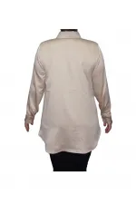 Saten Gömlek ve Pantolon Takım - Kum