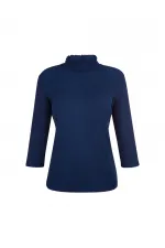 T-shirt à col roulé - Bleu marine