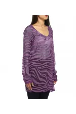 Tunique de plage en soie - Lilas