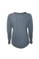 Payetli Bluz - Gri