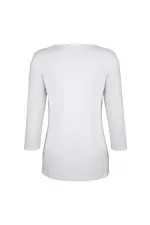 Payetli Tişört - Beyaz