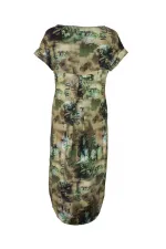 Uzun Baskılı Elbise - Baskılı