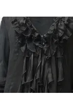 Silk Chiffon Blouse - Black