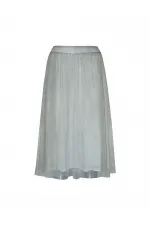 Şifon Etek - Gri