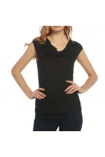 Şifon Tişört - Siyah