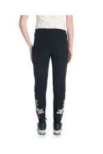 Nakış İşlemeli Pantolon - Siyah