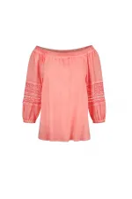 Dantelli Carmen Bluz - Turuncu