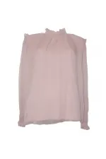 İpek Büzgülü Bluz - Pudra
