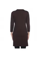 Uzun Ceket-Hırka - Kahve