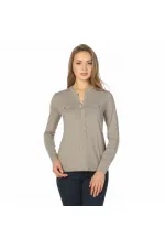 Chemisier à pois avec poches - Vison