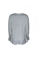 Dantelli Hırka - Gri