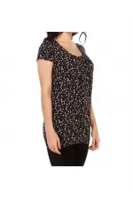 Puantiye Tişört - Mavi