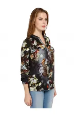 Chemise à imprimé floral - Bleu marine