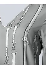 Basklılı Uzun Bluz - Vizon