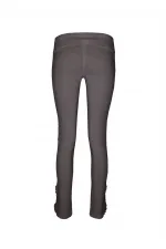 Skinny Dantel Pantolon - Mor