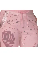 Baskılı Pantolon - Gül Kurusu