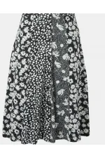 Baskılı Elbise - Siyah