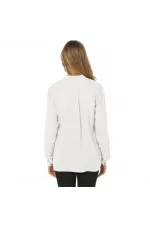 Düğme Bluz - Beyaz
