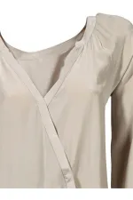 İpek Bluz - Vizon