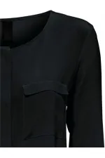 Saf İpek Gömlek - Siyah