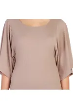 Kimono Tişört - Vizon