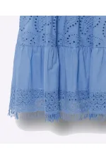 Dantelli Elbise - Mavi