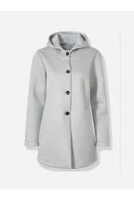 Manteau à capuche gris
