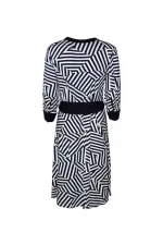 Yumuşak Esnek Form Elbise - Çizgili