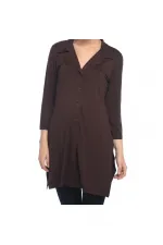 Uzun Ceket-Hırka - Kahve