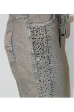 Taşlı Pantolon - Vizon