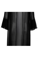 Uzun Şifon Hırka - Siyah
