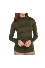 Turtleneck T-Shirt - Olive Green