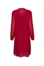 Şifon Elbise - Kırmızı