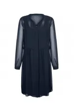 Şifon Elbise - Lacivert