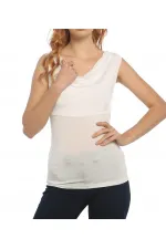 Feminen Degaje Tişört - Beyaz