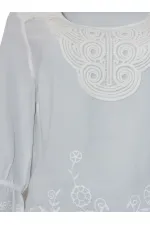 Dantel Bluz - Ekru