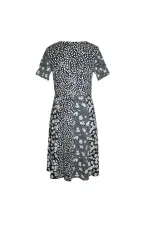 Baskılı Elbise - Siyah