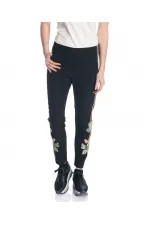 Nakış İşlemeli Pantolon - Siyah