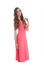 Taşlı ve Boncuklu Elbise - Narçiçeği