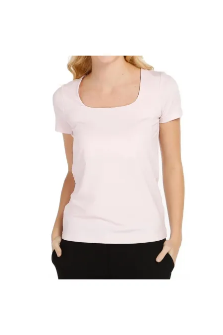 T-shirt basique en jersey - Rose poudré