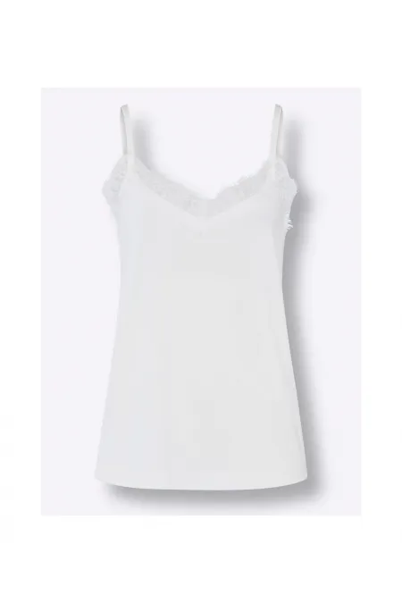 Débardeur en dentelle - Blanc