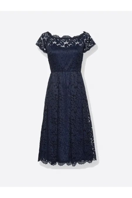 Dantelli Elbise - Lacivert